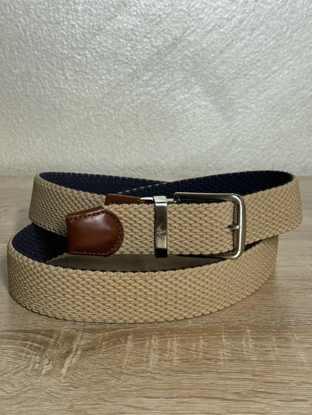 Men's Dockers® 2-in-1 Reversible Khaki/Navy Stretch Braided Web Mens Belt Sz XL